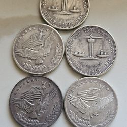 Troy Ounce Silver Coins (5)