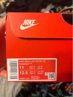 Black dunk low retro size 11
