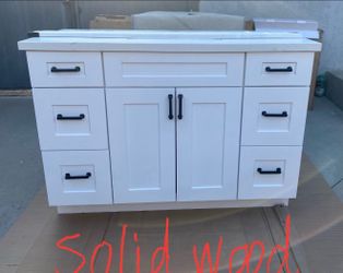 54”solid Wood Bathroom Vanity