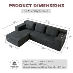 Hybrid brand, new sectional still in box