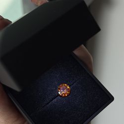 Orange lab diamond 2.86 carats