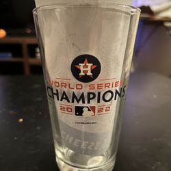 2022 Astros Championship Glass