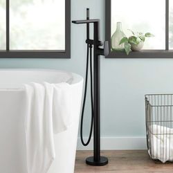 Signature Hardware
Berwyn Floor Mounted Tub Filler Faucet - Includes Hand Shower, Less Valve