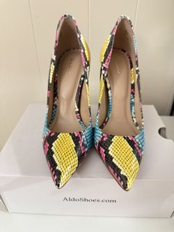 Aldo multi-coloured snakeskin heels