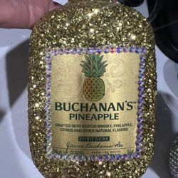 bedazzled buchanans pineapple empty bottle 