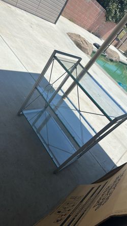 Muji 3 tier glass shelve