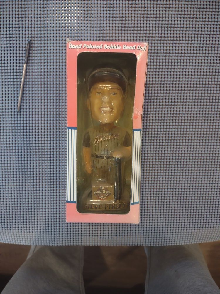 Steve Finley 2001 Arizona Diamondbacks World Series Bobblehead . Unopened