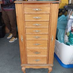 Antique Vintage Jewelry Storage Cabinet