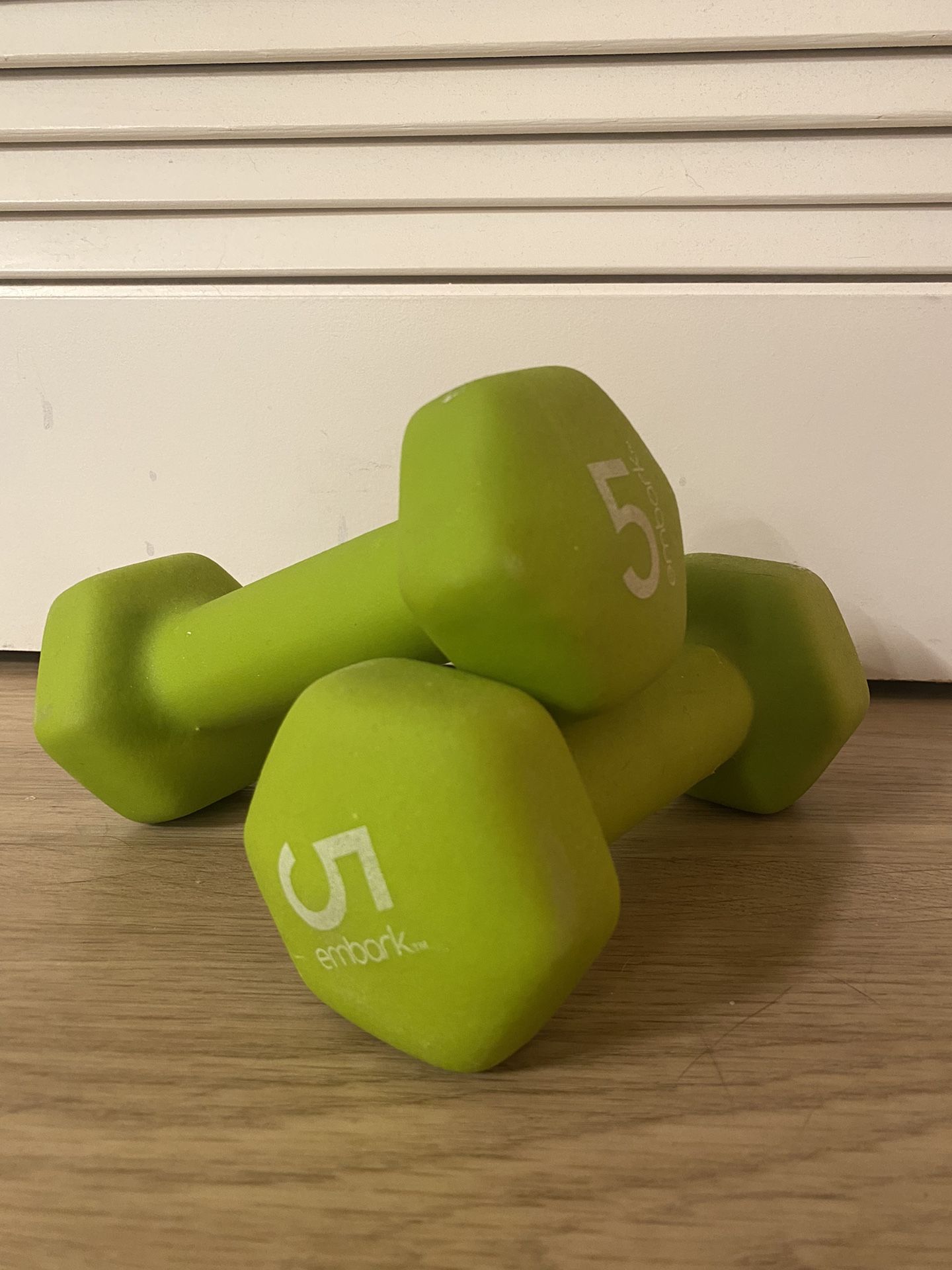 Pair of 5 Lb Dumbbells Hand Weights