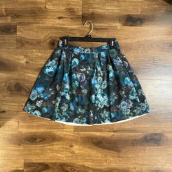 Express Woman’s Floral Skirt - Blue - Size Small - NWT