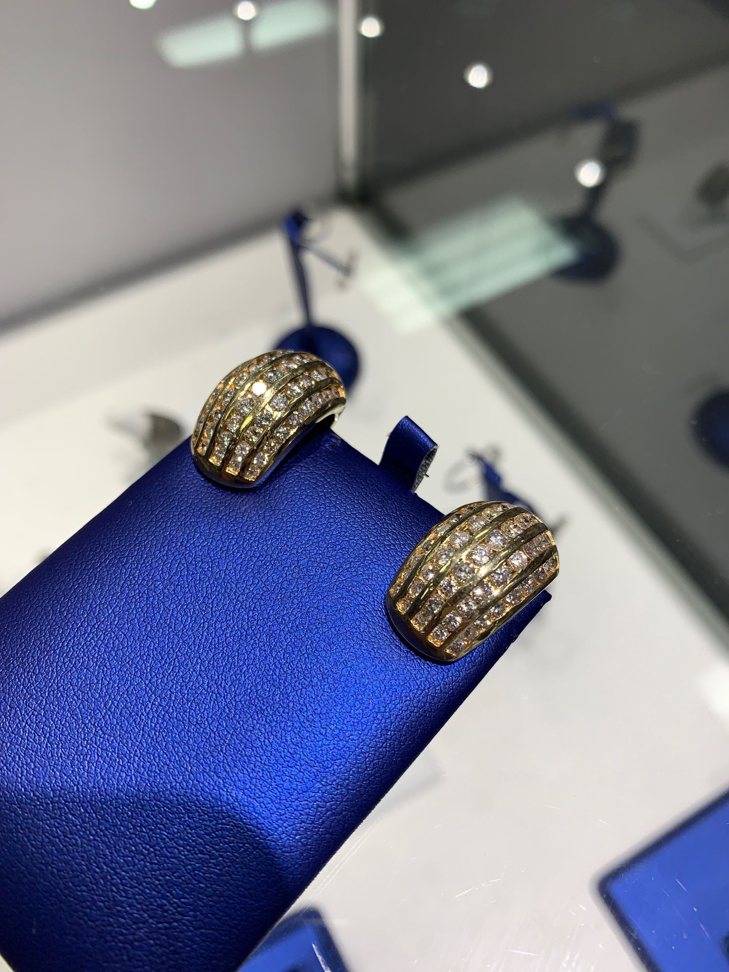 Diamond Clip on Earrings