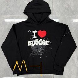 I HEART SP5DER BLACK SIZE MEDIUM