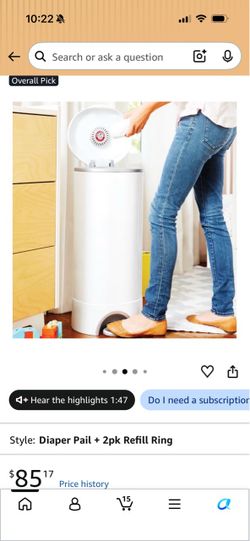 Munchkin step diaper pail bundle with 2 boxes of refills
