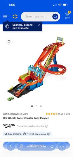 Hot Wheels Motorized Roller Coaster Rally