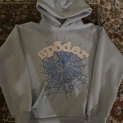Sp5der Sky Blue Hoodie