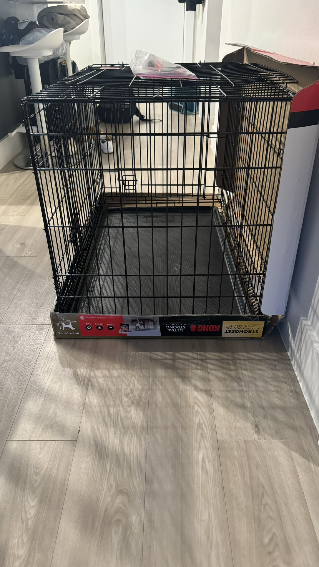 KONG Ultra-Strong Double Door Wire Dog Crate with Divider Panel