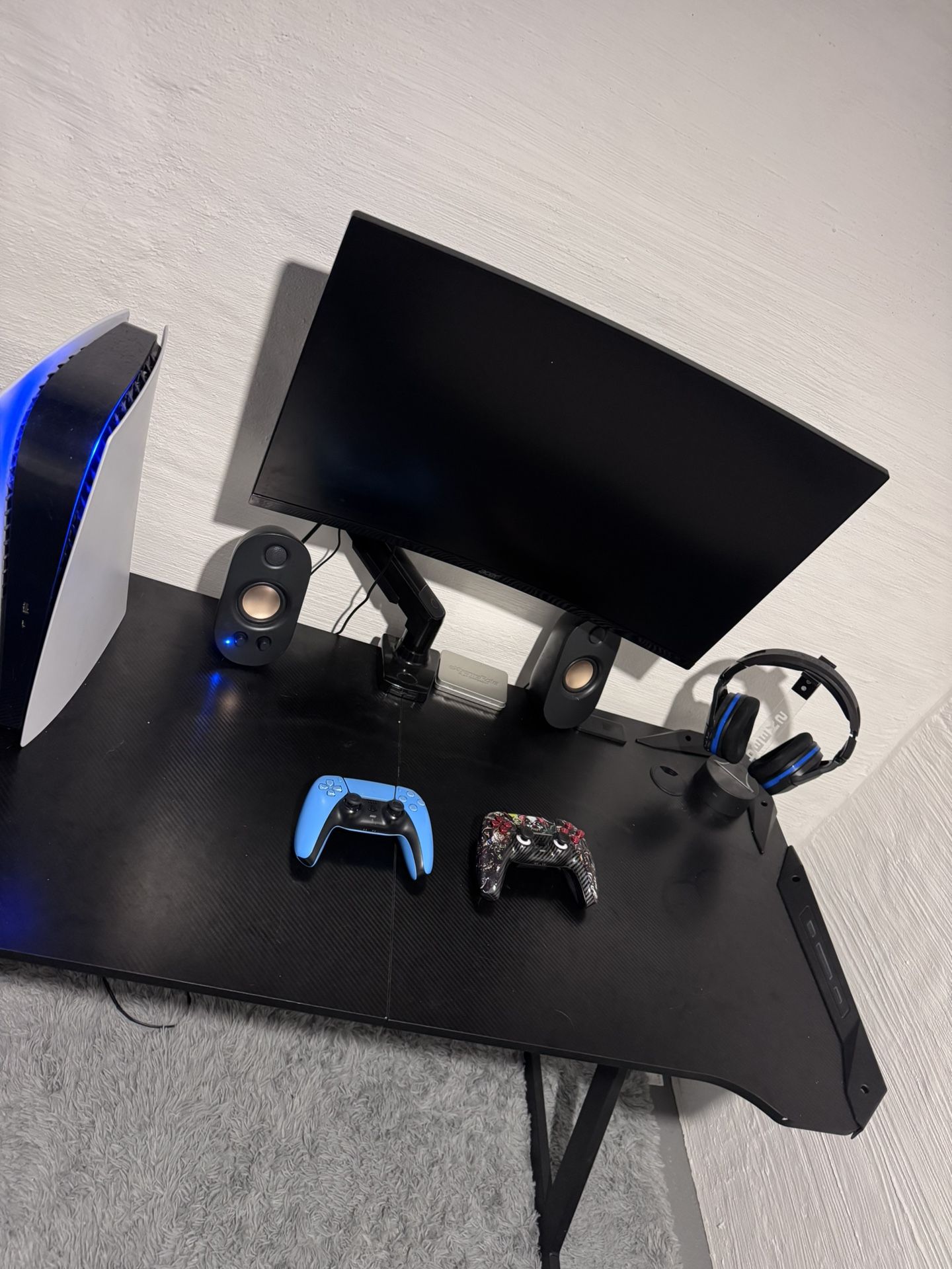 PS5, Acer Gaming Monitor And Gaming Desk