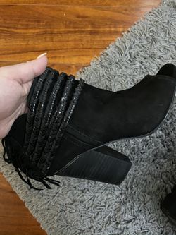 New BCBGeneration Black Tassle Bootie