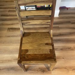 3 Solid oak Chairs 