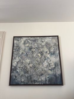 Large Abstract Floral Canvas Wall Art
