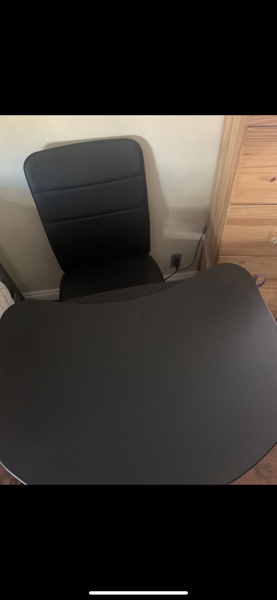 Black Desk With Chair