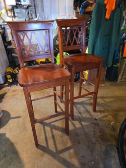 Bar Chairs Pair Chairs WOOD SOLID GORGEOUS