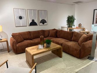 Sleek Modular 5 pc Sectional features Wide track arms & creates flexible lounge seating