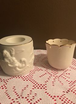 Lenox candleholder and cup
