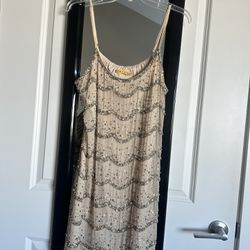 Alice and Olivia Gold Sequin Dress Size Large