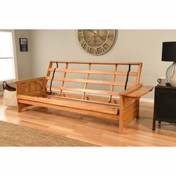 Somette Phoenix Queen-size Futon Frame in Butternut Finish (Mattress not included)
