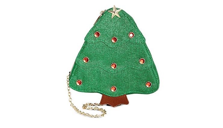 Celebrate Shop Christmas Tree Crossbody Bag- Sequin Green