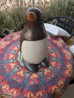 Penguin Ceramic Yard Ornament