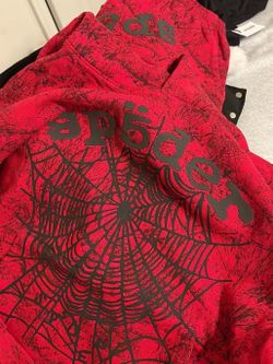 brand new camo red sp5der hoodie