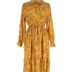 Yellow/Floral Dress Size M