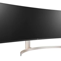LG 49WL95C-W Ultrawide Dual QHD Monitor 49" 32: 9 (5120 x1440) Curved IPS Display, HDR10, USB Type-C, HDR 10, Ambient Light Sensor, 2 x 10W Stereo Spe