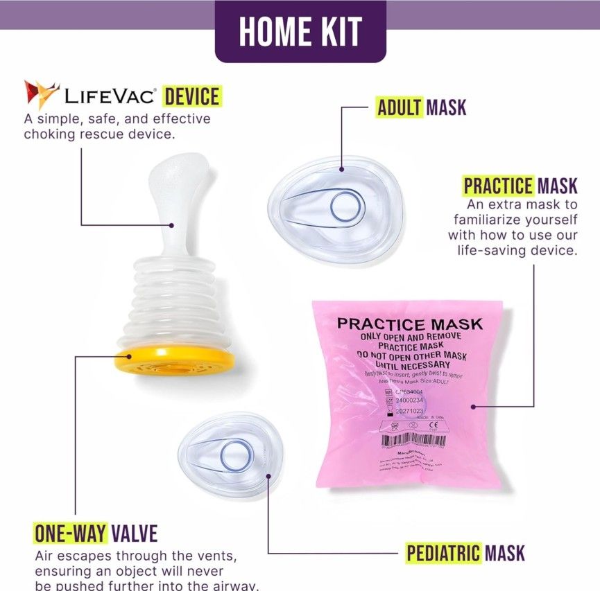 LifeVac Portable Home Kit -First Aid Anti-Choking Device for Adult,fast Delivery