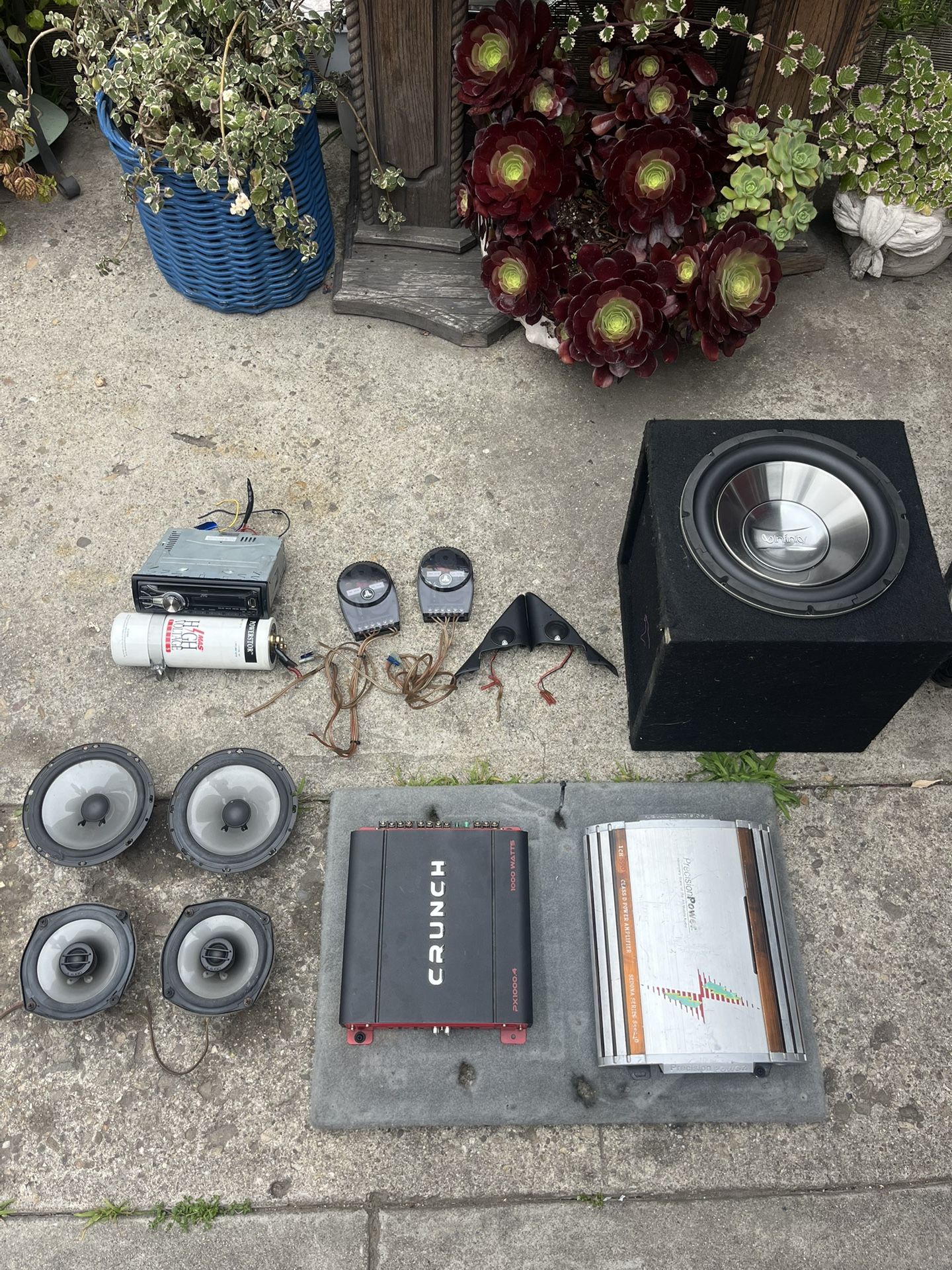 Complete Car Audio System Jl Crunch JVC Precision Power Infinity