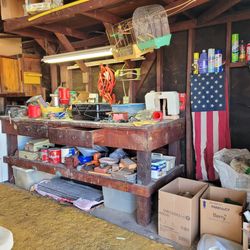 Vintage Christmas decorations & Garage items