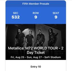 Metallica Ticket