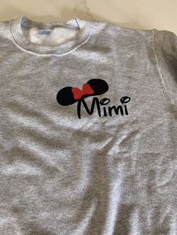 “Mimi” Sweatshirt with Minne Ears logo Color: Grey Size: Small