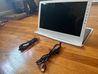 White Portable Monitor with Cables