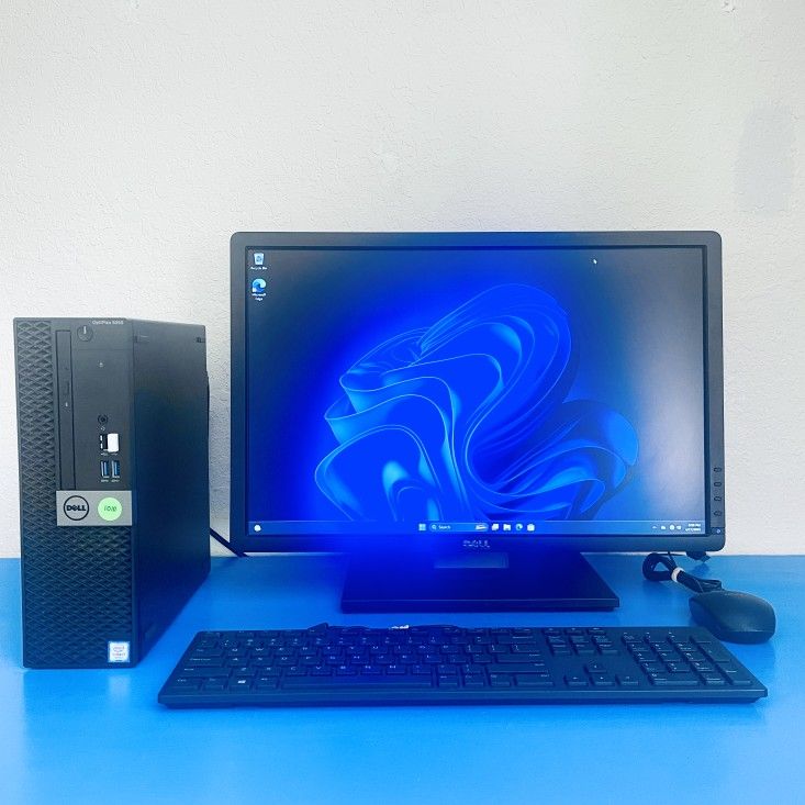 Dell OptiPlex 5040 Small Form | 22" Dell Monitor | 3.6GHz i7 | 16GB RAM | 256GB NVMe SSD | Windows 11 Pro