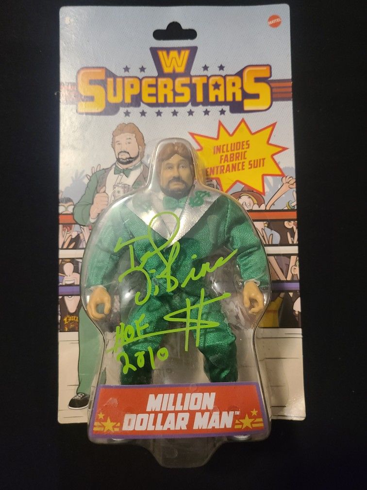WWE Superstars Million Dollar Man Action Figure Mattel Series #3 Autographed