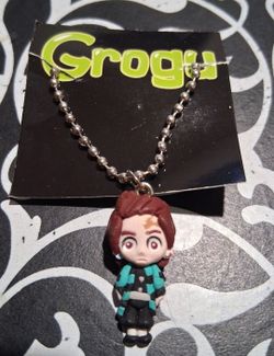 New Clay Demon Slayer Tanjiro pendant with necklace (pendant measure 3 cm)