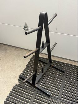A-frame standard weight plate tree.