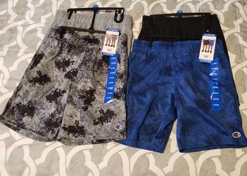 (4) Pair of New Champion Shorts Size L 14/16