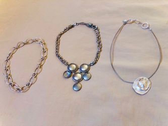 3 Silver Necklaces