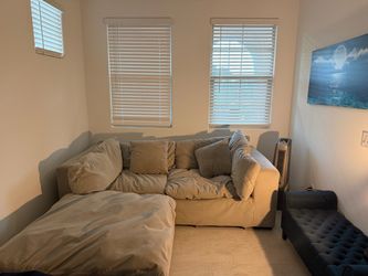 Light grey large deep sofa