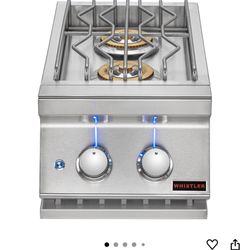 Whistler BBQ Grill Built In Double Side Burner for Outdoor Kitchen Island