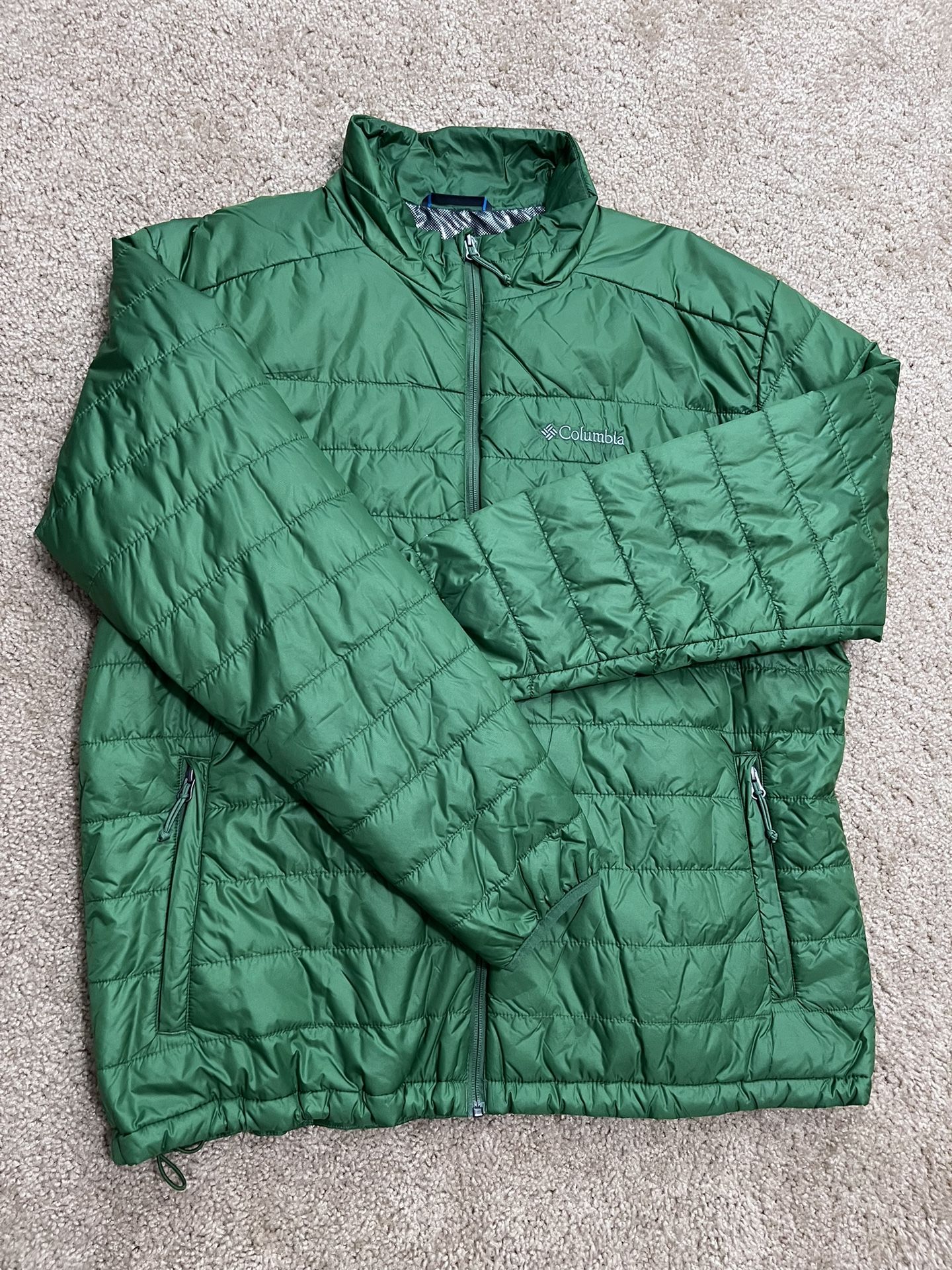 COLUMBIA / OMNI-HEAT Warm Insulated Snow Coat Jacket w/ Synthetic QUICK-DRY DOWN / Mens X-Large (XL) / Brand New w/o Tags!! / Green